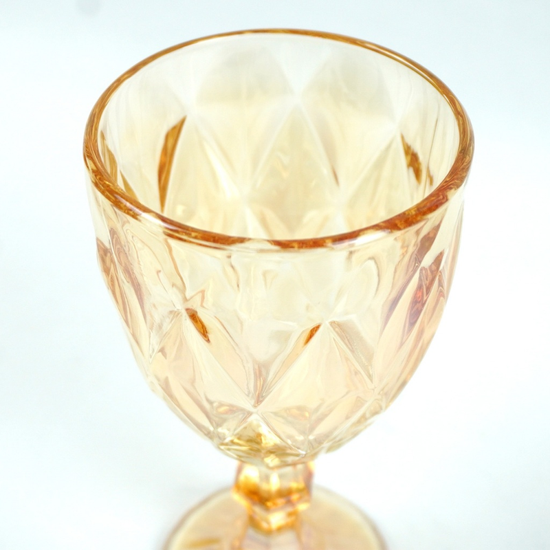 Jogo de Taças Copos Cristal Ecológico Diamond 330ml Com 6 Peças