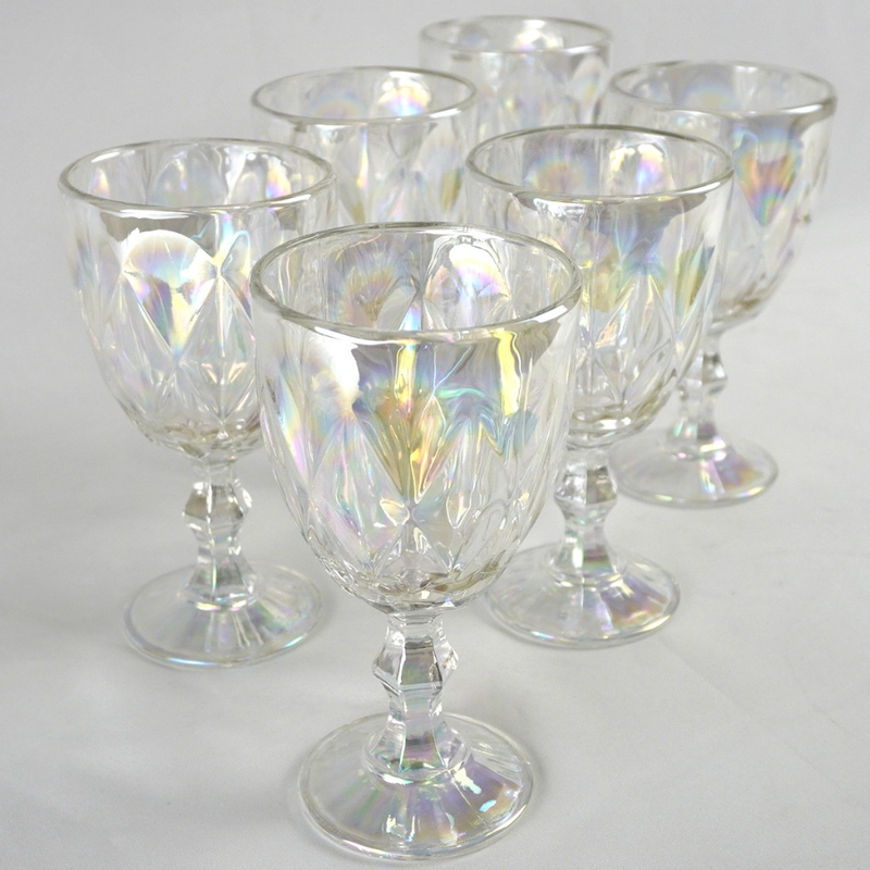 Jogo de Taças Copos Cristal Ecológico Diamond 330ml Com 6 Peças