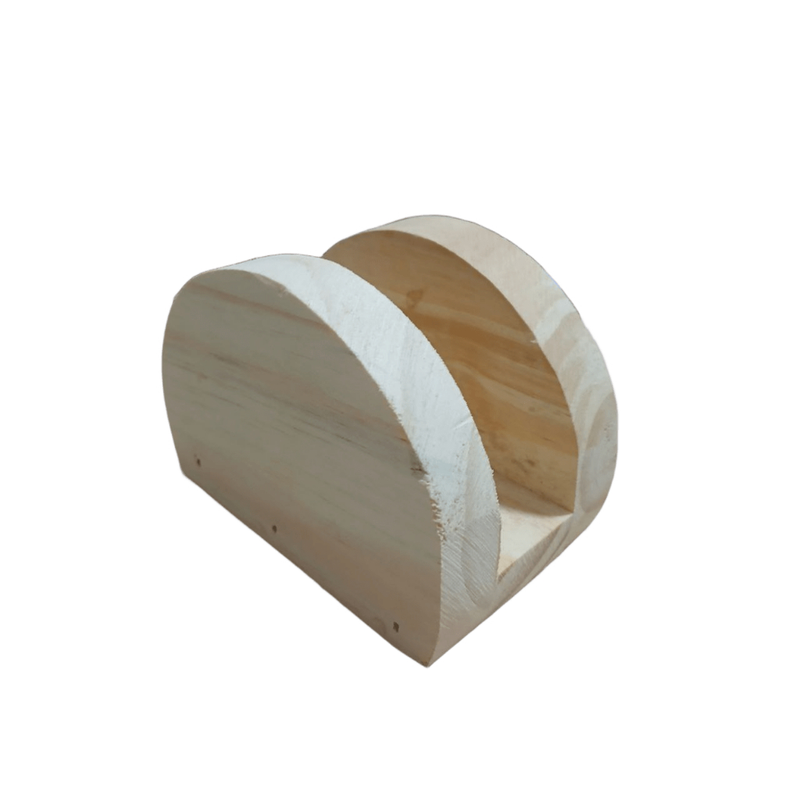 Kit Porta Guardanapos e Apoios para Copos Rústico em Madeira Pinus