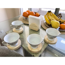 Kit Porta Guardanapos e Apoios para Copos Rústico em Madeira Pinus