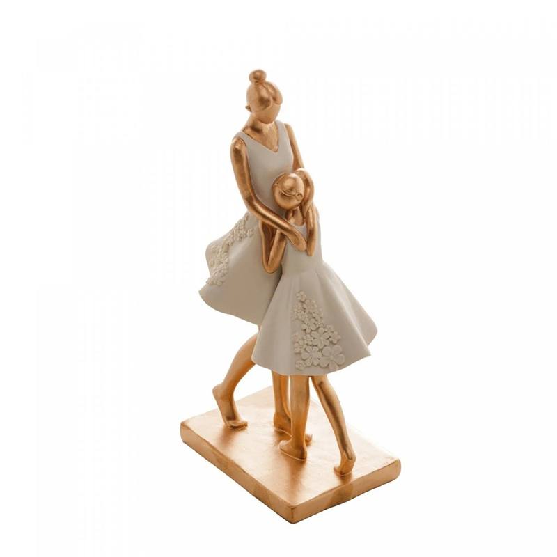 ESCULTURA RESINA FAMILIA BRANCO 10x7x20cm - WOLFF